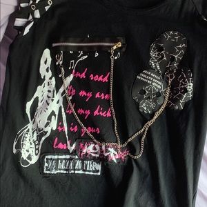 punk chain tee